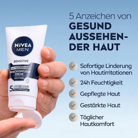 Nivea Men Sensitive Gesichtspflege Creme, 75ml ab 3,99€ (statt 6€)