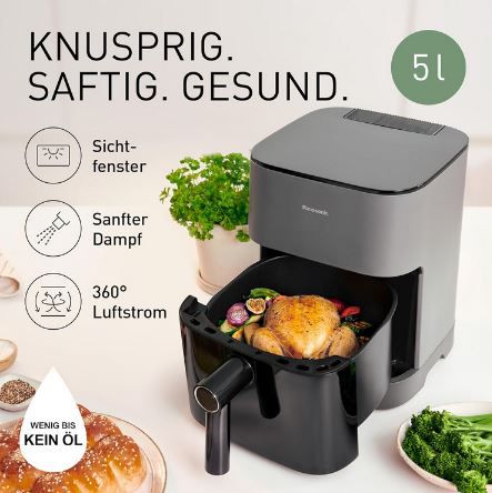 🍟 Panasonic NF CC500SXE Air Fryer mit Sichtfenster, 5L für 79€ (statt 127€)