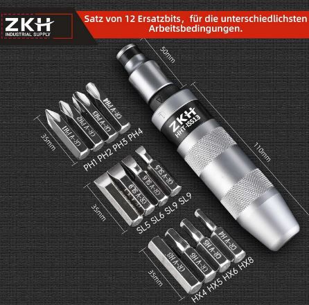 ZKH Handschlagschrauber Set, 13 tlg. für 14,99€ (statt 30€)