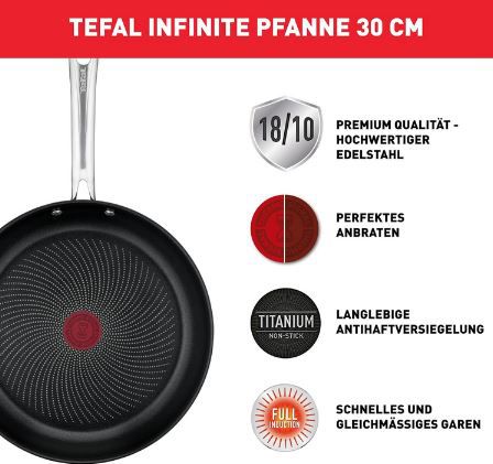 Tefal Infinite Bratpfanne mit Antihaftversiegelung, 30cm für 34,99€ (statt 45€)