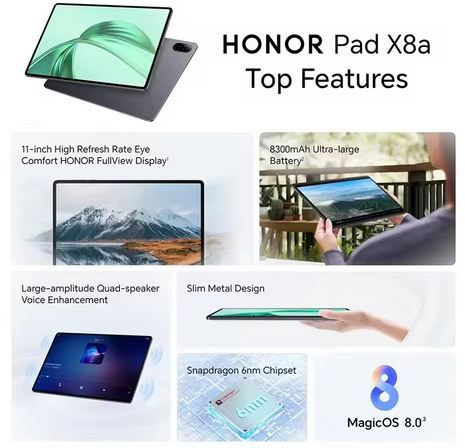 HONOR Pad X8a Tablet mit 128/4GB für 103,99€ (statt 135€)