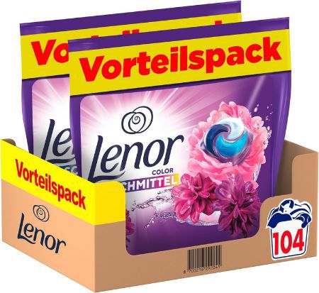 104WL Lenor All in 1 Pods Amethyst Blütentraum Waschmittel ab 26,55€ (statt 42€)