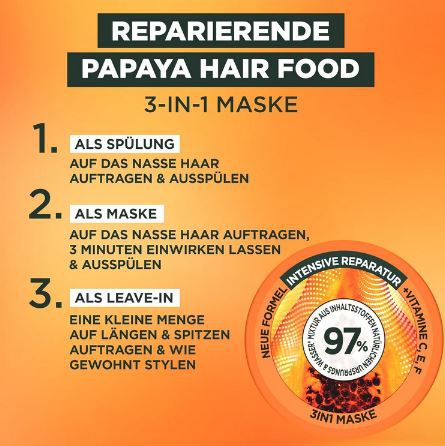 Garnier Fructis Papaya Haarmaske, 400ml ab 3,99€ (statt 5€)