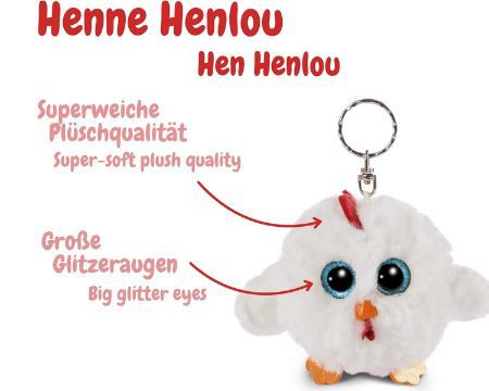 NICI Glubschis Henne Henlou Schlüsselanhänger, 9cm für 1,93€ (statt 6€)