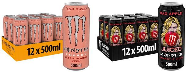 2 x 12er Pack Monster Energy in verschiedenen Sorten ab 20€ (statt 34€)