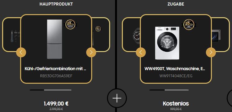 🔥 Samsung Kühlschrank, 538L + WW4900T Waschmaschine für 1.424€ (statt 1.954€)