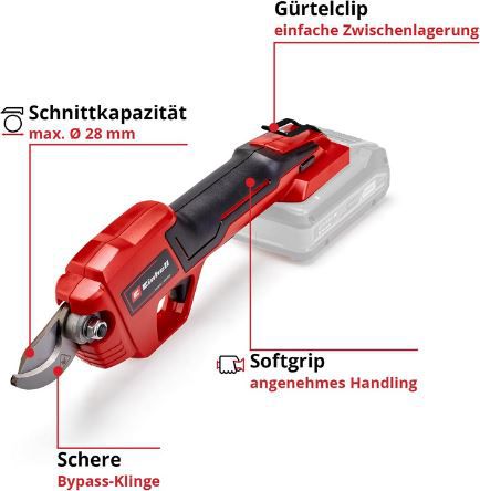 Einhell GE LS 18 Li Solo Akku Astschere bis 28mm für 59,99€ (statt 70€)