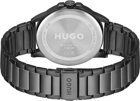 HUGO #First Analog Quarzuhr mit Edelstahlarmband für 86,99€ (statt 143€)