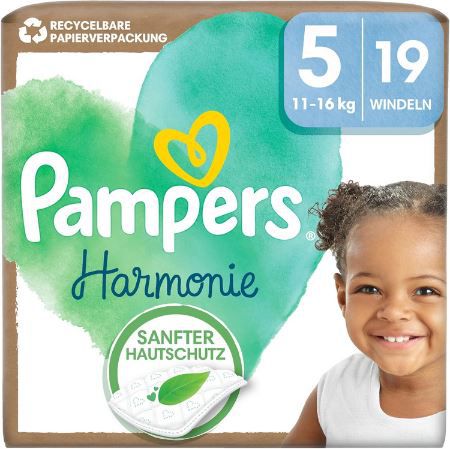 19er Pack Pampers Harmonie Baby Windeln Größe 5 ab 5,49€ (statt 8€)