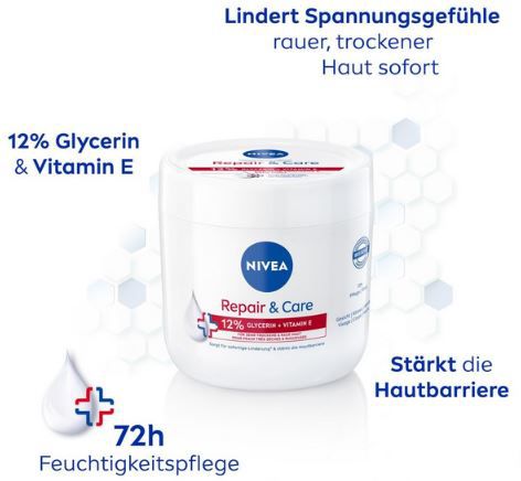 NIVEA Repair & Care Creme, 400 ml ab 4,98€ (statt 7€)