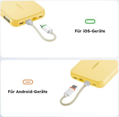 Veger Mini Power Bank mit 10.000 mAh, 20W + Kabel für 12,44€ (statt 21€)