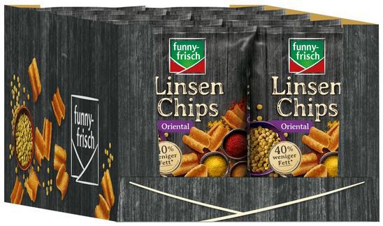 😋 12er Pack funny frisch Linsen Chips Oriental, je 90g ab 15,20€ (statt 24€)