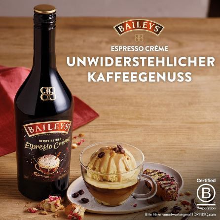 2x Baileys Espresso Crème Original Irish Cream Likör, 0,5L ab 13,69€ (statt 26€)