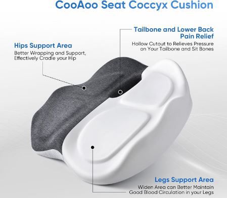 CooAoo Sitzkissen, Orthopädisch mit Memory Foam für 19,79€ (statt 33€)