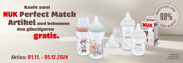 2 NUK Perfect Match Produkte kaufen   für 1 x Geld zurück