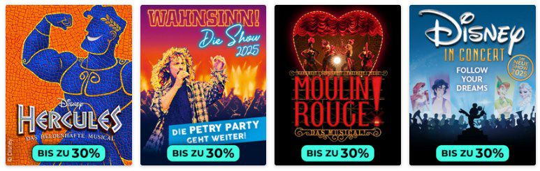 🎉 BLACK DEALS bei EVENTIM: bis zu 50% auf Konzerte, Musicals & Comedy Shows