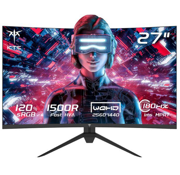 KTC H27S17 – 27 Zoll Curved 180Hz QHD Gaming Monitor für 159,99€ (statt 180€)