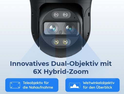 Reolink TrackMix PoE 4K PTZ Kamera mit Doppelobjektiv für 139,99€ (statt 160€)