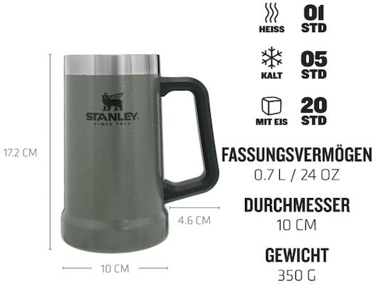 Stanley Adventure Vacuum Stein 709ml Thermotasse für 24,99€ (statt 36€)