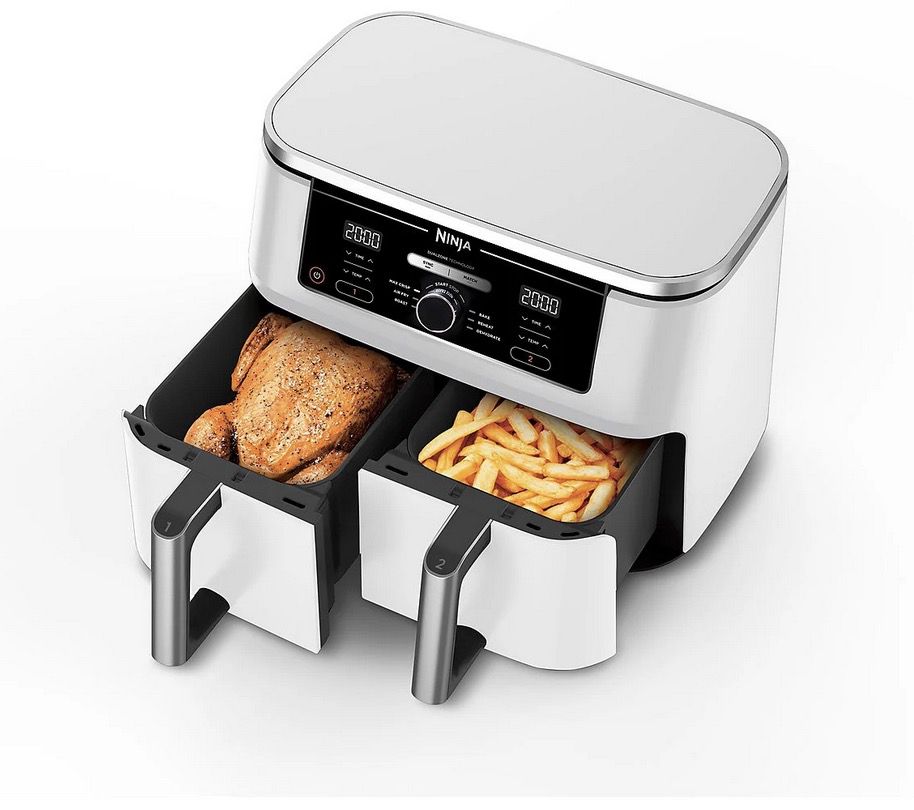 🍟 Ninja AF400EUWH weiße Dual Zone Heissluftfritteuse für 139€ (statt 168€)