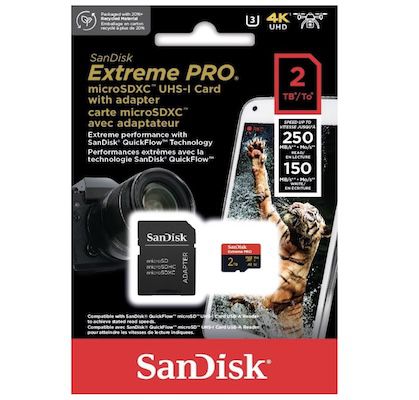 SanDisk Extreme PRO A2   2TB microSD mit 200 MB/s für 201€ (statt 225€)