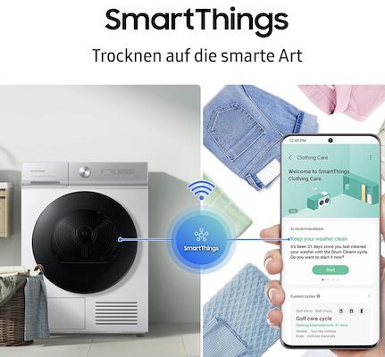 Samsung Waschmaschine mit 11 kg & 1.400 U/min für 529€ (statt 659€)