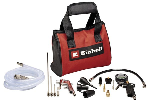 Original Einhell 15 tlg. Druckluftset mit Tasche für 32,99€ (statt 60€)