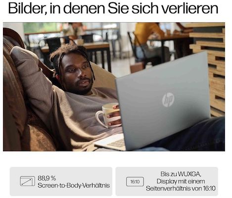 HP Pavilion 16 ag0252ng Laptop mit 8 GB & 512 GB für 529€ (statt 599€)