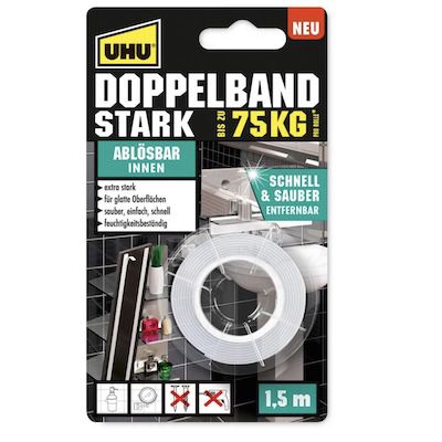 UHU Doppelband mit 1,5m & bis 75kg für 4,74€ (statt 6€)