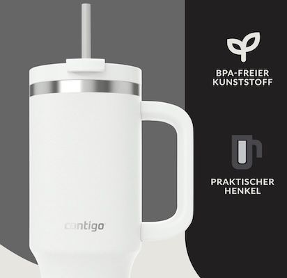 1200ml Contigo Streeterville Thermosflasche mit Strohhalm für 17,99€ (statt 30€)