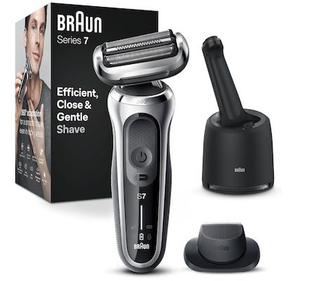 Braun Series 7 Elektrorasierer mit Reinigungsstation für 142,79€ (statt 160€)