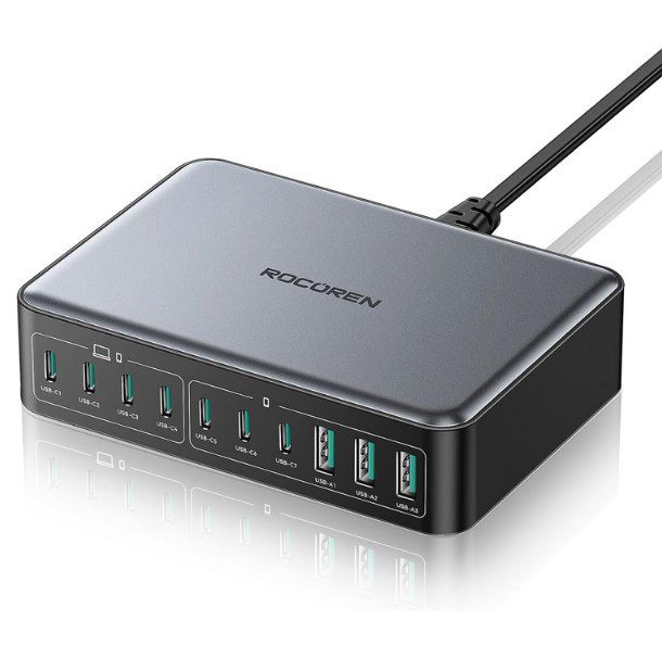 Rocoren 400W GaN USB C Ladegerät mit 10 Ports für 39,45€ (statt 79€)