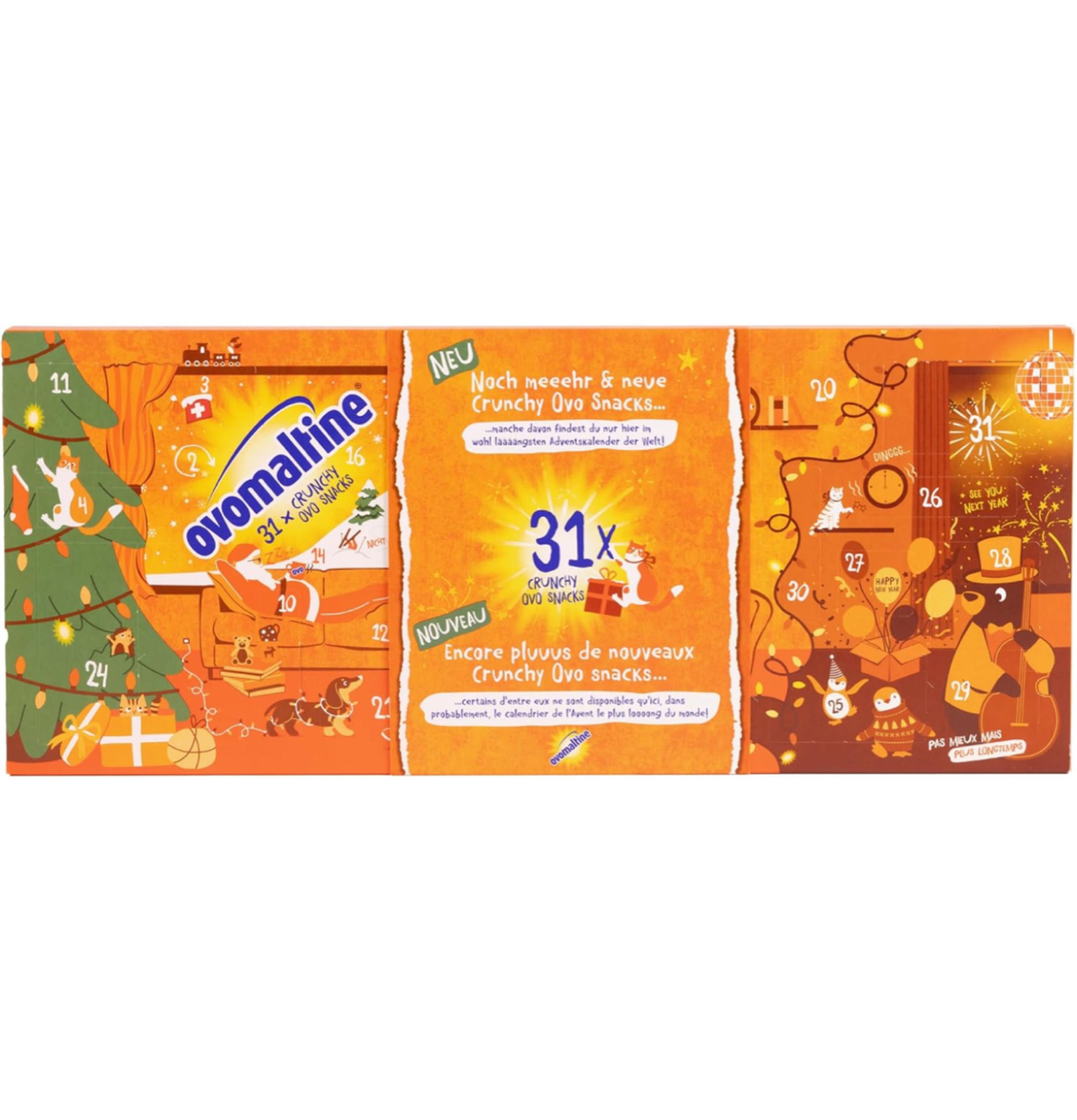 Ovomaltine Adventskalender 2024 mit 31 x Crunchy Minis