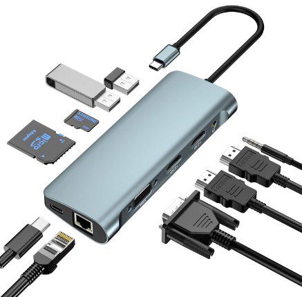 BDFFLY USB C 10in1 Dockingstation mit 100W PD für 19,99€ (statt 30€)