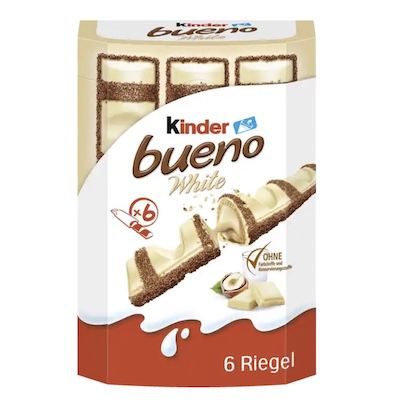 6x Kinder Bueno White Schokoriegel für 1,99€ (statt 2,79€)