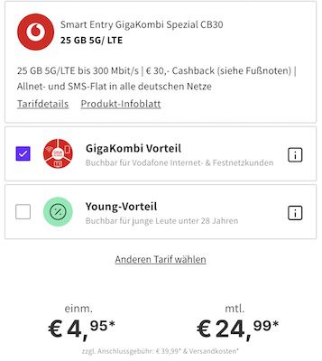 Gigakombi: PlayStation 5 Fortnite Bundle + Vodafone Allnet 25GB für 24,99€ mtl. + 230€ Bonus