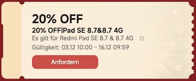 Xiaomi Redmi Pad SE 8.7 mit 4G + 4GB/64GB für 83,92€ (statt 123€)