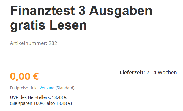 3 Ausgaben Finanztest komplett GRATIS   auch test Magazin