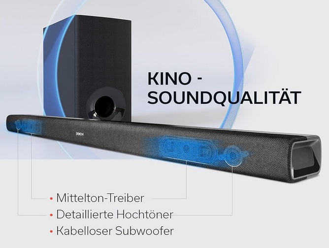 Denon DHT S316   2.1 TV Soundbar + Subwoofer für 149€ (statt 165€)