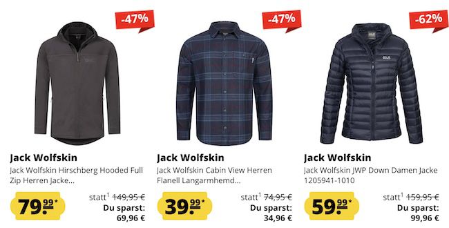 SportSpar: Jack Wolfskin Sale bis  62%   z.B. Nebelhorn Daunenjacke 134,99€ (statt 180€)