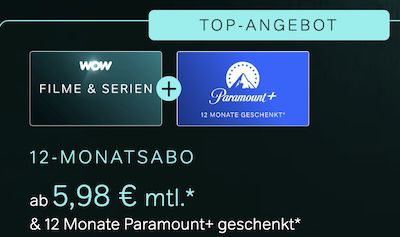 🔥🍿 KRASS! 12 Mon. WOW TV Filme + Serien mit Paramount+ für 5,98€ mtl (statt 15€)