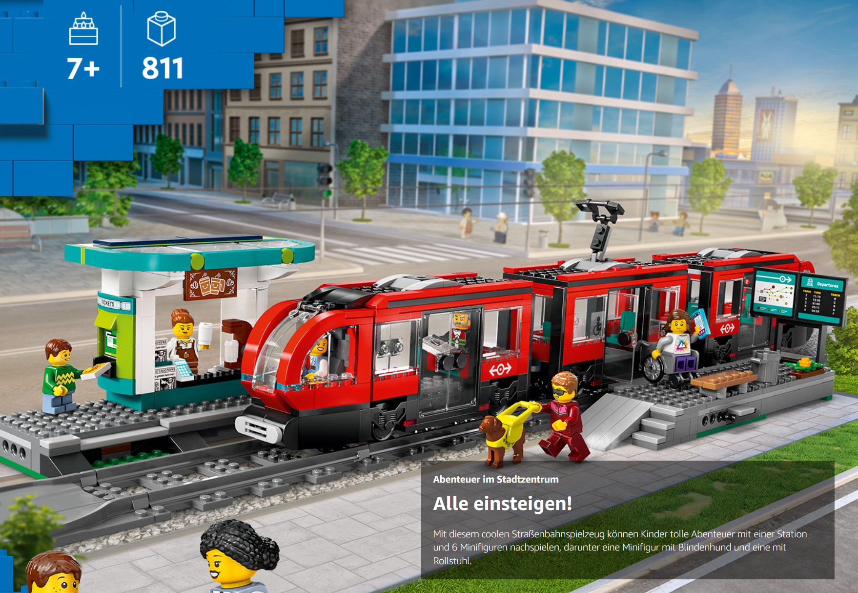 LEGO City 60423 Straßenbahn mit Haltestelle für 47,99€ (statt 62€)