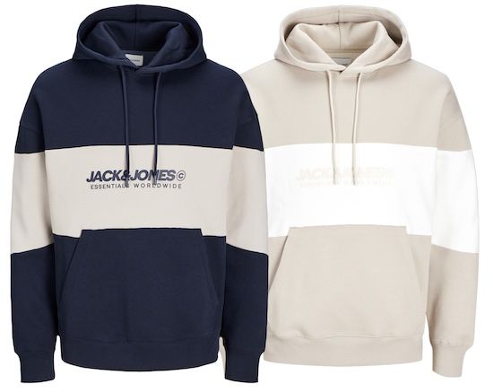 2x JACK & JONES Elegacy Blocking Kapuzen Pullover für 32€ (statt 60€)