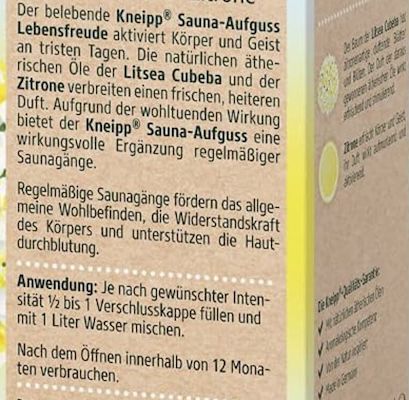 🍋 100 ml Kneipp Sauna Aufguss Lebensfreude Litsea Cubeba & Zitrone für 4€ (statt 6€)