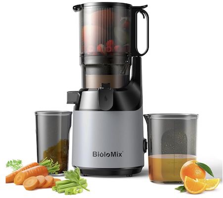 🍎🥕 BioloMix Kaltpress Entsafter mit extra großem Einfüllschacht für 105,99€ (statt 159€)