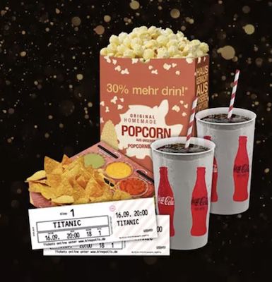 🎞️ 2 Kinopolis Kinotickets + 🍿 Popcorn, 🧀 Nachos & 🥤 Getränken für 30,49€ (statt 53€)