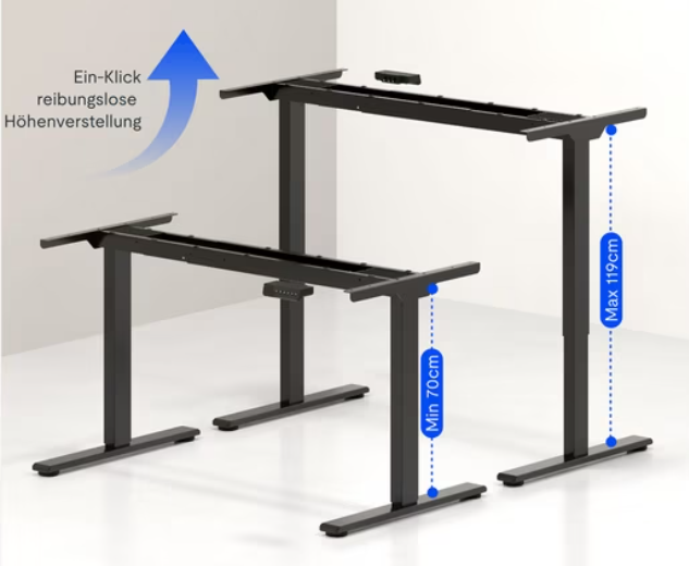 Flexispot EB2 höhenverstellbarer Schreibtisch (ohne Tischplatte) für 149,95€ (statt 190€)