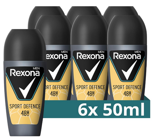 6x Rexona Men Sport Defence Anti-Transpirant Deo Roll-On für 9,76€ (statt 15€)