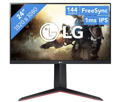 LG UltraGear 24GN65R   24 Zoll FHD Gaming Monitor mit 144 Hz für 99€ (statt 124€)