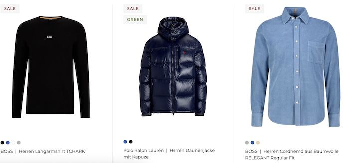 engelhorn Restgrößen Sale bis  50%   z.B. Polo Ralph Lauren Daunenjacke 359€ (statt 449€)